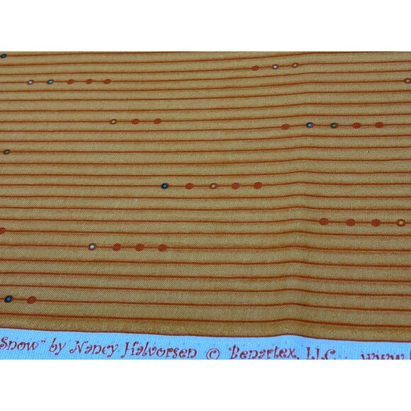 Orange Striped Fabric by Nancy Halvorsen for Benartex 1/2 yard x 44" - Picture 2 of 7